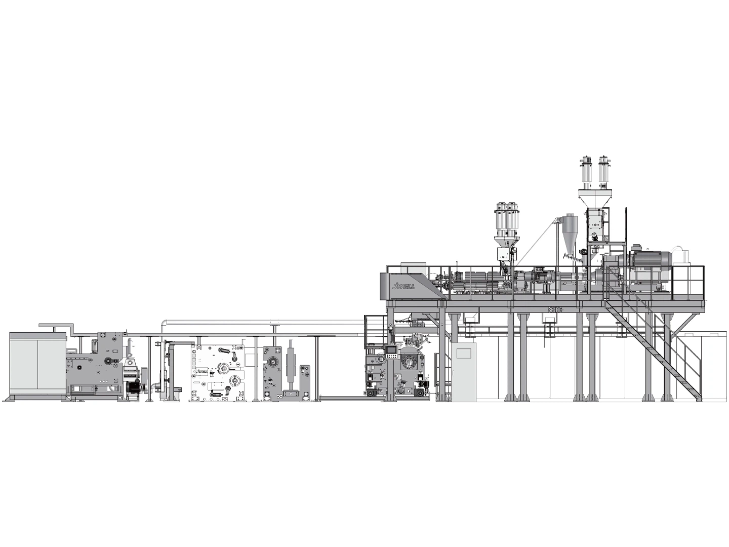 Linea di estrusione di film POE/PVB/SGP/EVA